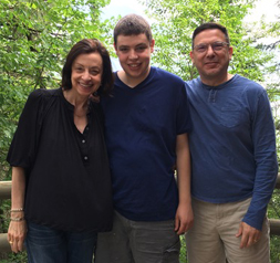 Larry Angeli with wife and son