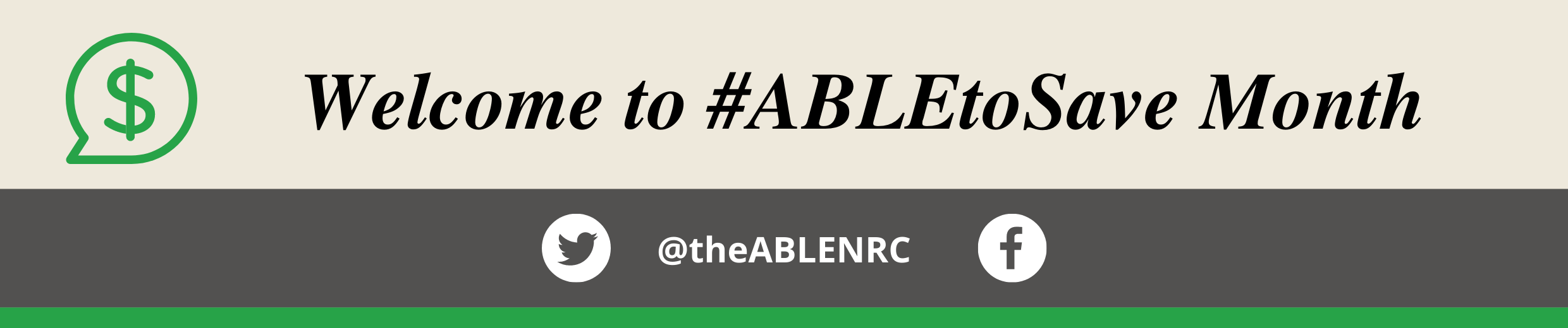 Welcome to #ABLEtoSave Month