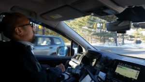 Simon Cantos driving